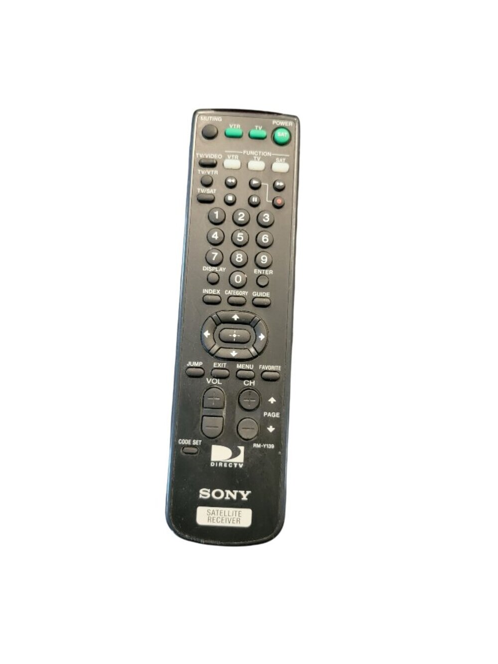 Genuine Sony Satellite Receiver Remote Control RM-Y139 Tested and Works